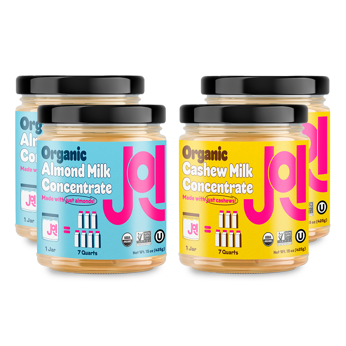Organic Almond & Organic Cashew 4-Pack