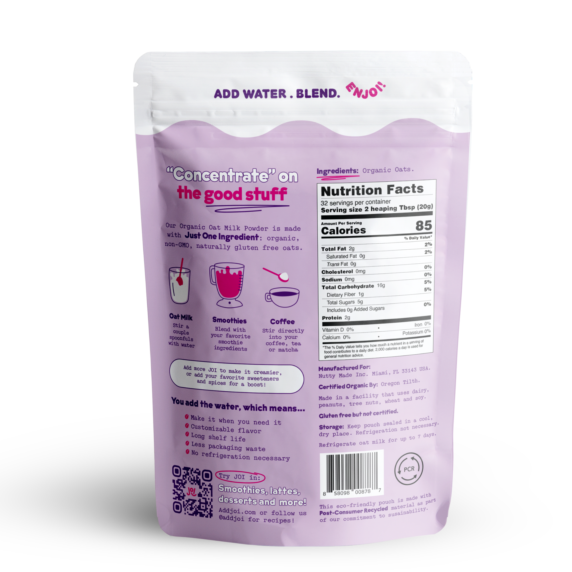 Instant Organic Oat Milk, 2-Pack