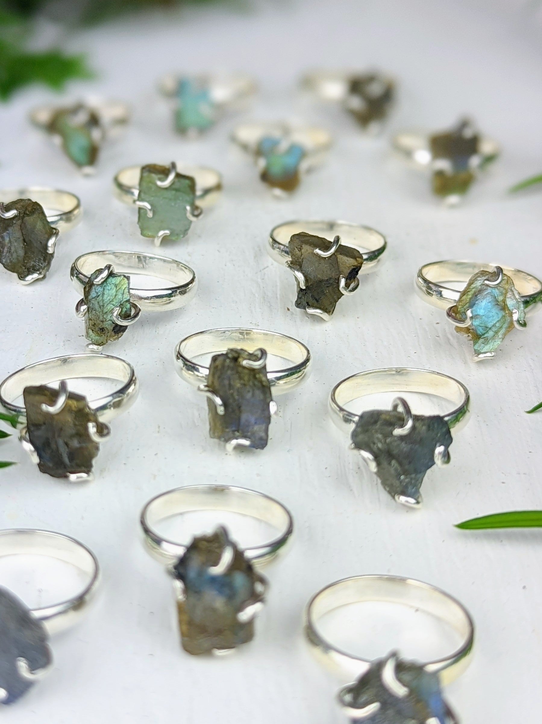 Raw Labradorite Prong Ring - FINAL SALE