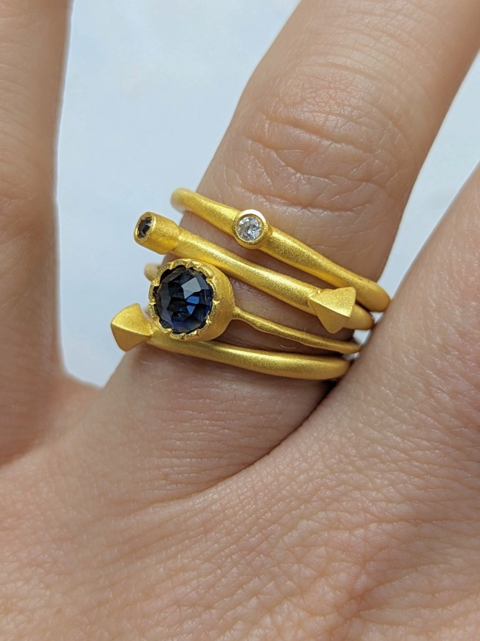 Triangle Stud Stacking Ring - FINAL SALE