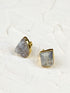 Raw Moonstone Stud Earrings