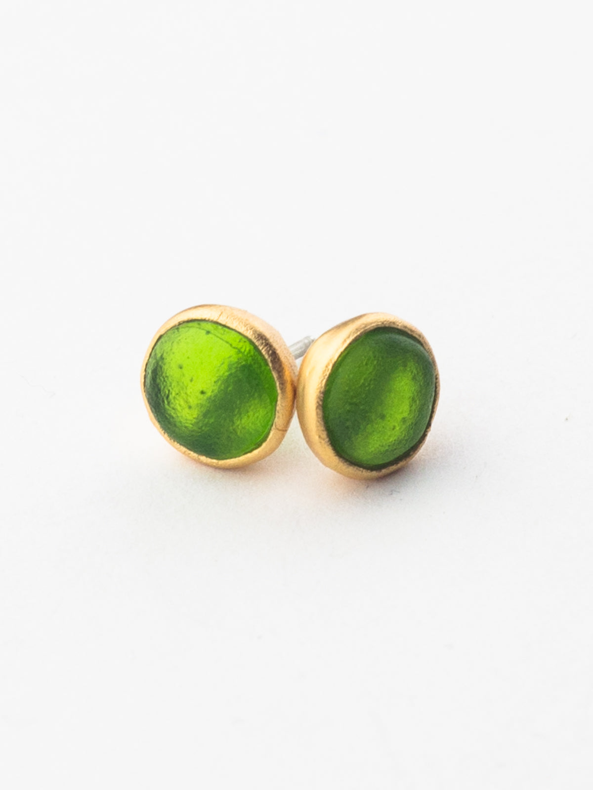 Bright Spot Gold and Glass Stud Earrings by Ash & Rose