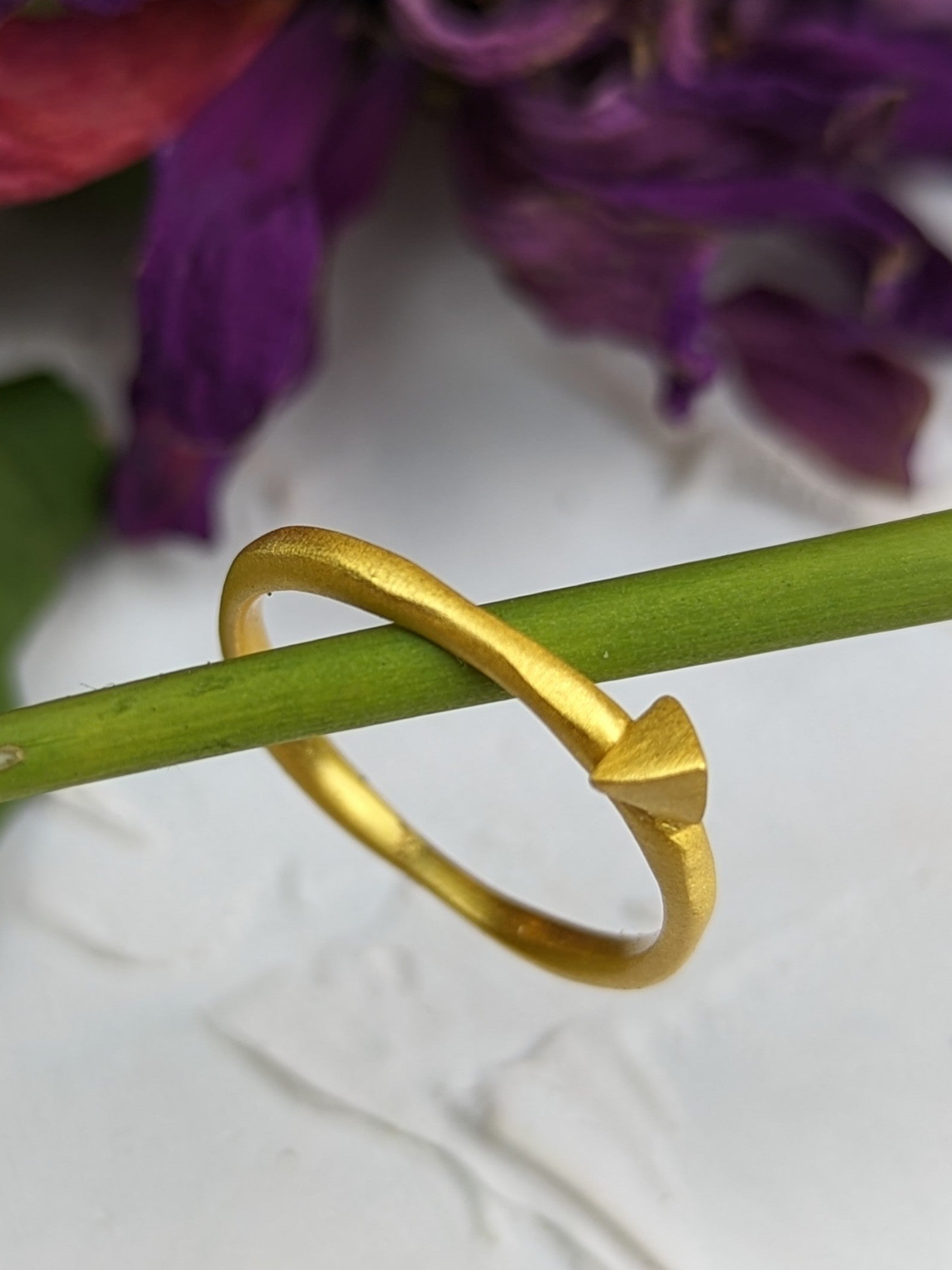 Triangle Stud Stacking Ring - FINAL SALE