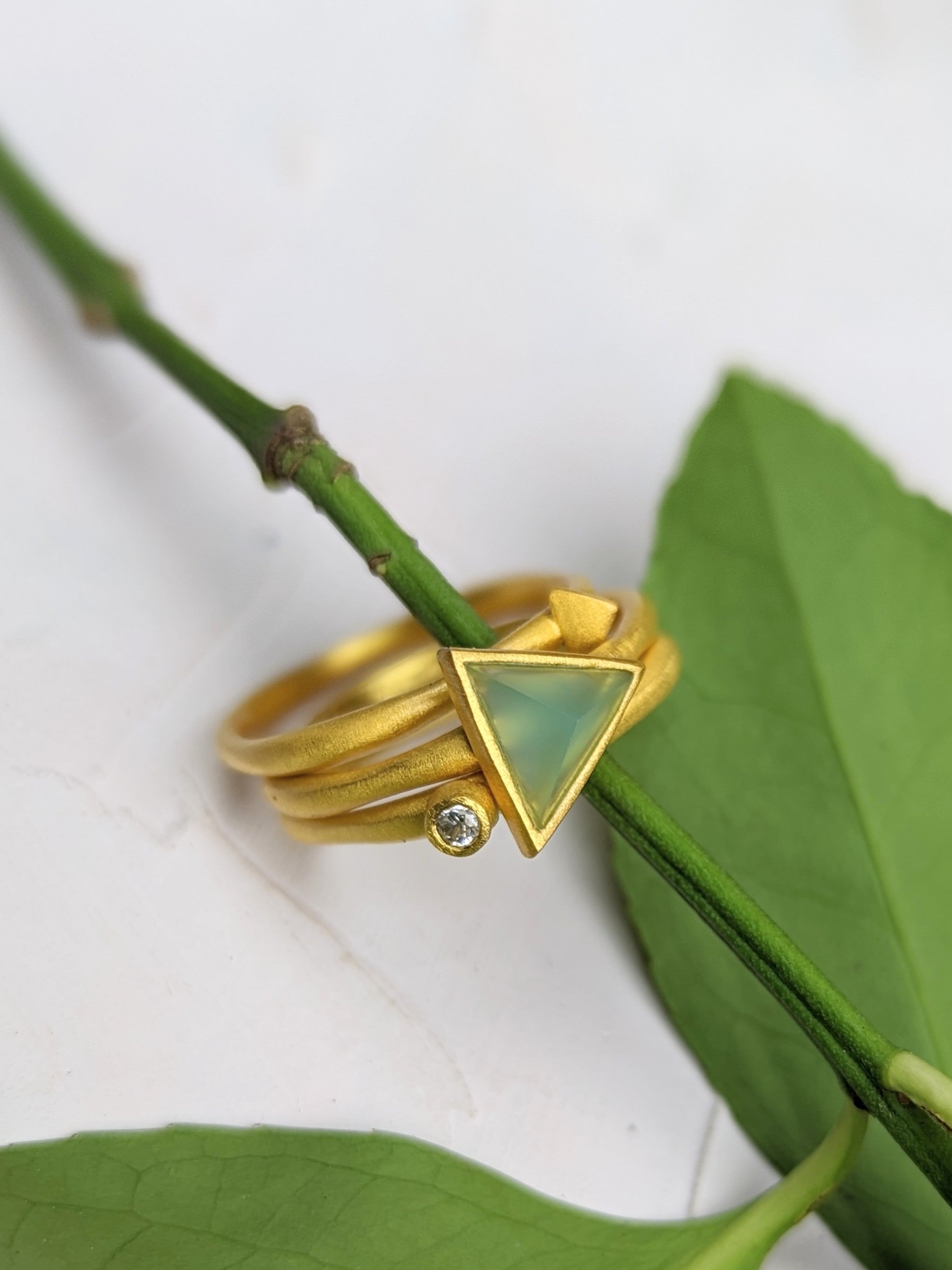 Triangle Stud Stacking Ring - FINAL SALE