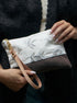 Winona Embroidered Linen Wristlet