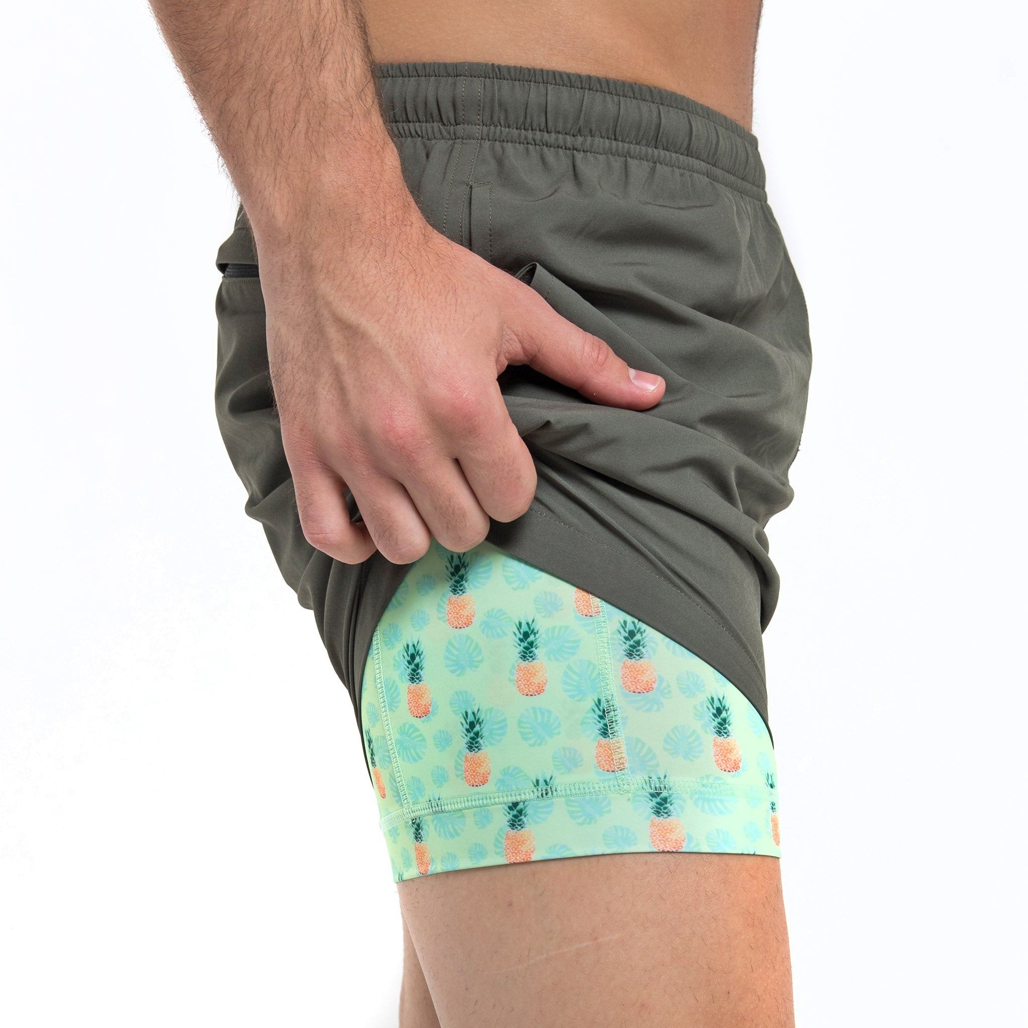 Performance Gym Short + Compression Liner - Green